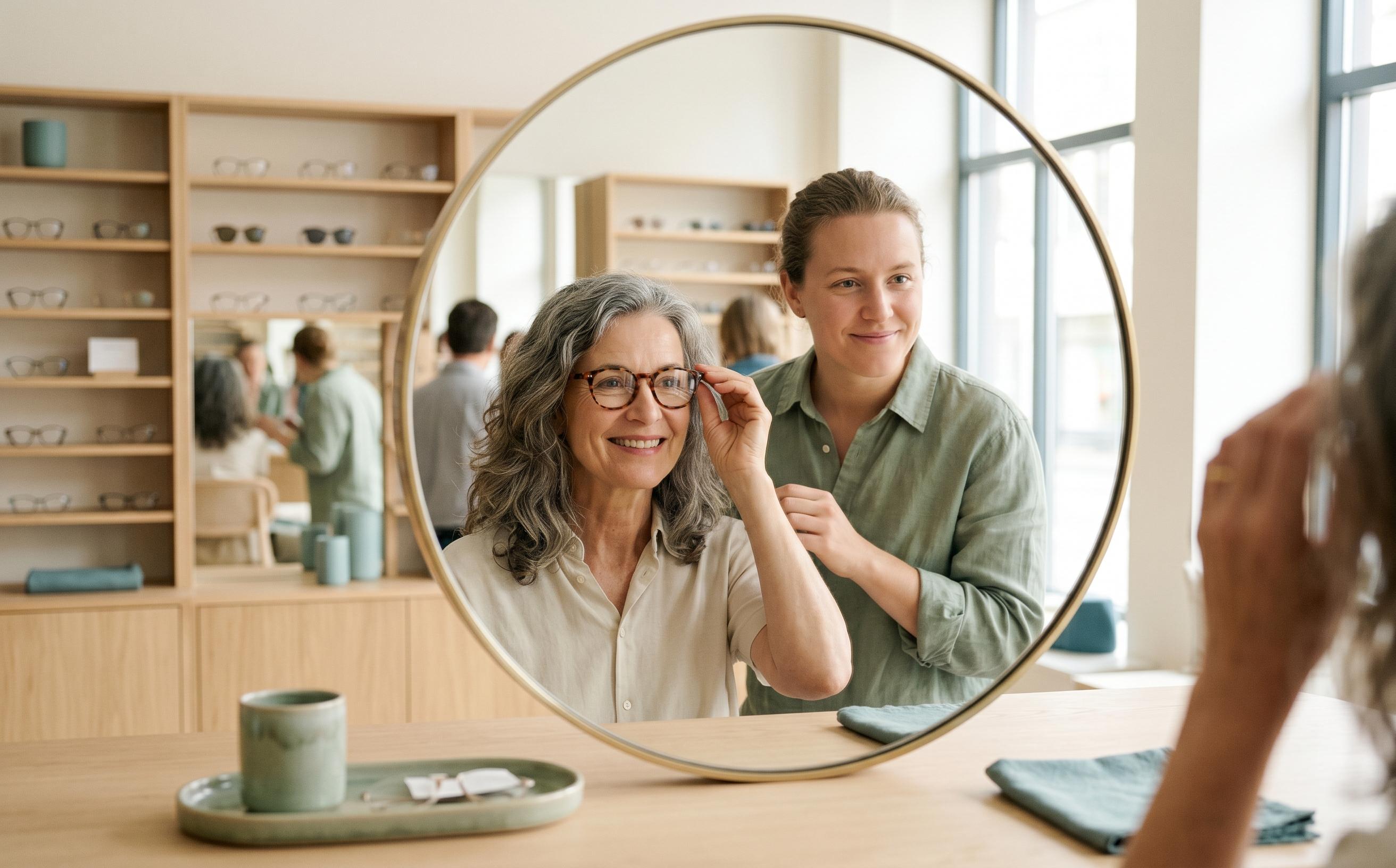 Sehen — Brillenanprobe beim Optiker